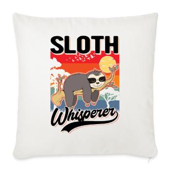 Faultier Flüsterer Sloth Whisperer - Sofa pillowcase 17,3'' x 17,3'' (45 x 45 cm) - natural white - Front