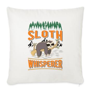 Faultier Flüsterer Sloth Whisperer - Sofa pillowcase 17,3'' x 17,3'' (45 x 45 cm) - natural white - Front