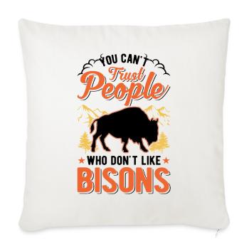 Buffalo Gift Bison Buffallo Water Buffalo - Sofa pillowcase 17,3'' x 17,3'' (45 x 45 cm) - natural white - Front