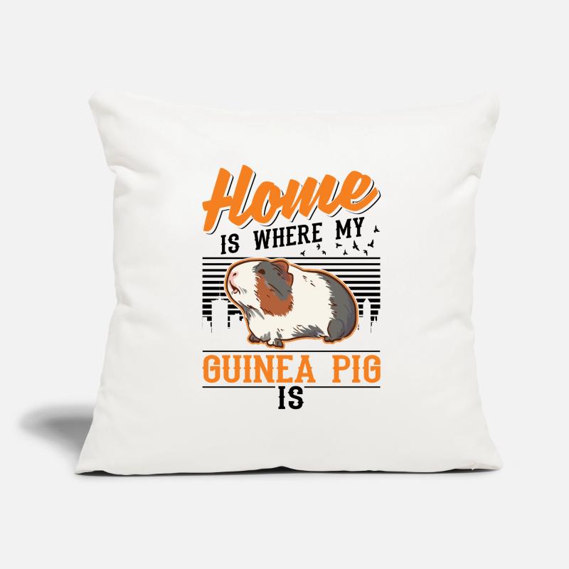 Cochons d’Inde à la maison Cochon d’Inde Housse de coussin décorative 45 x 45 cm