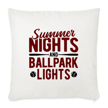 Baseball - Sofakissenbezug 45 x 45 cm - Naturweiß  - Vorne