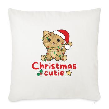 Cat Christmas Cats Christmas Cutie - Sofa pillowcase 17,3'' x 17,3'' (45 x 45 cm) - natural white - Front