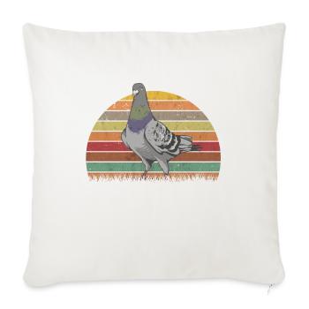 Pigeon Rétro Pigeon Fancier Vintage - Housse de coussin décorative 45 x 45 cm - blanc nature - Devant