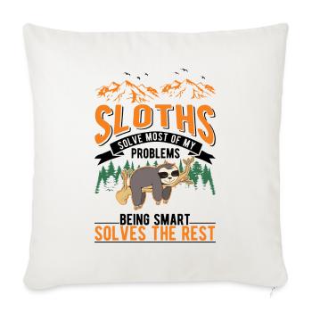 Sloth Gift Sloth - Sofa pillowcase 17,3'' x 17,3'' (45 x 45 cm) - natural white - Front