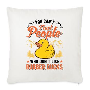 Rubber Duck Gift Squeaky Duck Bathing Duck - Sofa pillowcase 17,3'' x 17,3'' (45 x 45 cm) - natural white - Front