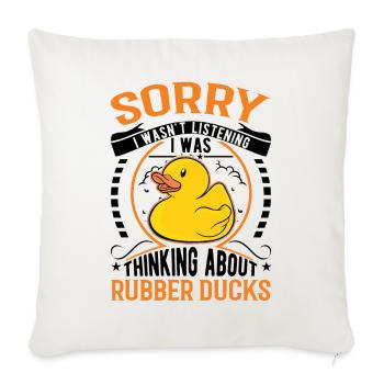 Rubber Duck Gift Squeaky Duck Bathing Duck - Housse de coussin décorative 45 x 45 cm - blanc nature - Devant