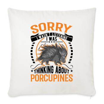Porcupine Gift Porcupine - Sofa pillowcase 17,3'' x 17,3'' (45 x 45 cm) - natural white - Front
