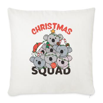 Koala Arbre de Noël Escouade de Noël Koalas - Housse de coussin décorative 45 x 45 cm - blanc nature - Devant