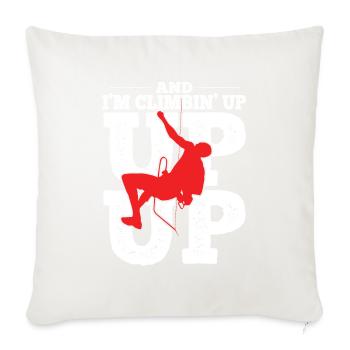 Klettern Bouldern - Sofakissenbezug 45 x 45 cm - Naturweiß  - Vorne