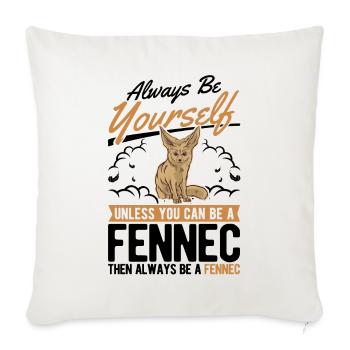 Always be yourses Fennec Desert Fox Fennec Fennek - Sofa pillowcase 17,3'' x 17,3'' (45 x 45 cm) - natural white - Front