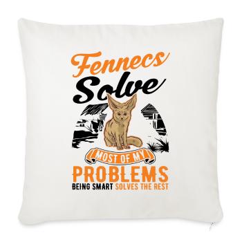 Fennec Gift Desert Fox Fennec - Sofa pillowcase 17,3'' x 17,3'' (45 x 45 cm) - natural white - Front
