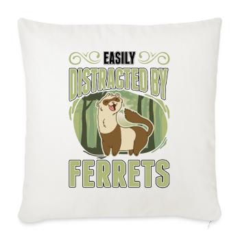 Easily distracted by Foxes Fuchs - Sofa pillowcase 17,3'' x 17,3'' (45 x 45 cm) - natural white - Front