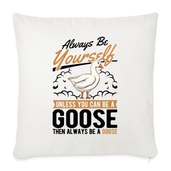 Oies Cadeau Goose Lovers Goose Éleveurs d’oies - Housse de coussin décorative 45 x 45 cm - blanc nature - Devant