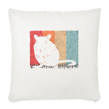 Gerbil Retro Racing Rat Vintage Gerbil - Sofa pillowcase 17,3'' x 17,3'' (45 x 45 cm) - natural white - Front