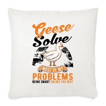 Geese Gift Goose Lovers Goose Breeders - Sofa pillowcase 17,3'' x 17,3'' (45 x 45 cm) - natural white - Front