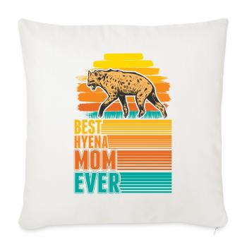Meilleure hyène maman jamais Hyènes Mama Aardwolf - Housse de coussin décorative 45 x 45 cm - blanc nature - Devant