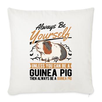 Cochon d’Inde Cadeau Cochon d’Inde - Housse de coussin décorative 45 x 45 cm - blanc nature - Devant