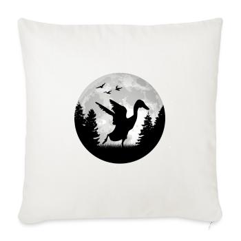 Canard Lune indien - Housse de coussin décorative 45 x 45 cm - blanc nature - Devant