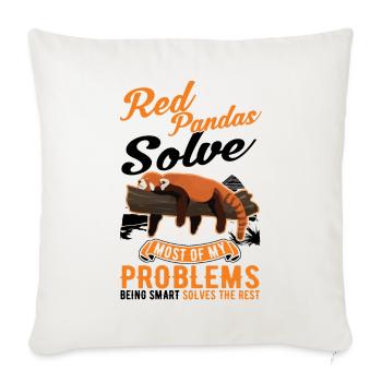 Red Panda Gift Cat Bear - Sofa pillowcase 17,3'' x 17,3'' (45 x 45 cm) - natural white - Front
