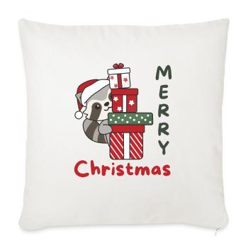 Raccoon Christmas Gift Winter Raccoons - Sofa pillowcase 17,3'' x 17,3'' (45 x 45 cm) - natural white - Front