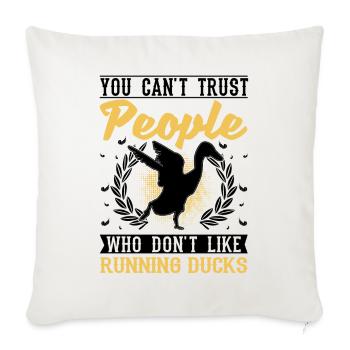 Indian Running Duck Gift Running Duck - Sofa pillowcase 17,3'' x 17,3'' (45 x 45 cm) - natural white - Front