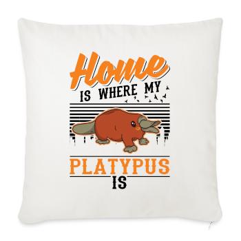 Platypus at home Platypus - Sofa pillowcase 17,3'' x 17,3'' (45 x 45 cm) - natural white - Front