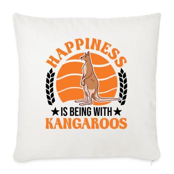 Kangaroo Luck Australian Kangaroo - Sofa pillowcase 17,3'' x 17,3'' (45 x 45 cm) - natural white - Front