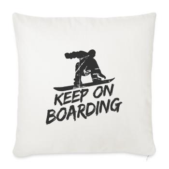 Snowboard Spruch für Snowboarder - Sofakissenbezug 45 x 45 cm - Naturweiß  - Vorne