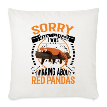 Red Panda Cadeau Panda Rouge - Housse de coussin décorative 45 x 45 cm - blanc nature - Devant