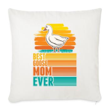 Best Goose Mom Ever Gänse Mama - Sofakissenbezug 45 x 45 cm - Naturweiß  - Vorne