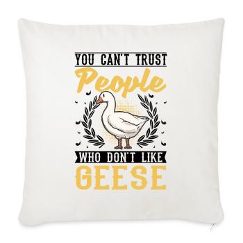 Geese Gift Goose Lovers Goose Breeders - Sofa pillowcase 17,3'' x 17,3'' (45 x 45 cm) - natural white - Front