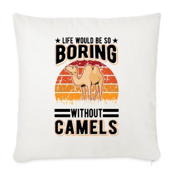 Camel Gift Dromedary Camel Big Camel - Sofa pillowcase 17,3'' x 17,3'' (45 x 45 cm) - natural white - Front