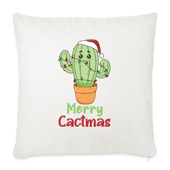 Merry Cactma's Funny Cacti Plants Wordplay - Sofa pillowcase 17,3'' x 17,3'' (45 x 45 cm) - natural white - Front