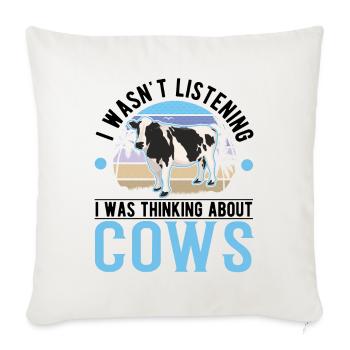 Cow Cattle breeder Farmer Cows - Sofa pillowcase 17,3'' x 17,3'' (45 x 45 cm) - natural white - Front