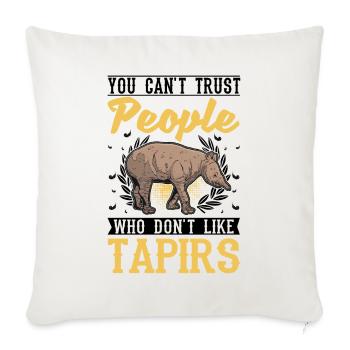 Tapir Tapir des plaines Tapirdae Tapir - Housse de coussin décorative 45 x 45 cm - blanc nature - Devant