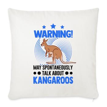 Kangaroo Australia Australian Kangaroo - Sofa pillowcase 17,3'' x 17,3'' (45 x 45 cm) - natural white - Front