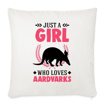 Aardvark Girl Aardvark - Sofa pillowcase 17,3'' x 17,3'' (45 x 45 cm) - natural white - Front