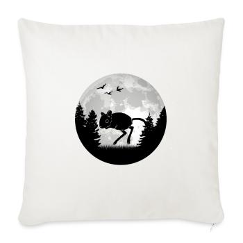 Gerbil Moon Racing Rat Gerbil - Sofa pillowcase 17,3'' x 17,3'' (45 x 45 cm) - natural white - Front