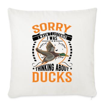 Duck Gift Duck Duck Breeder - Sofa pillowcase 17,3'' x 17,3'' (45 x 45 cm) - natural white - Front