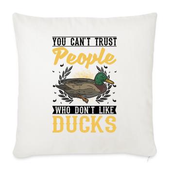 Duck Gift Duck Duck Breeder - Sofa pillowcase 17,3'' x 17,3'' (45 x 45 cm) - natural white - Front