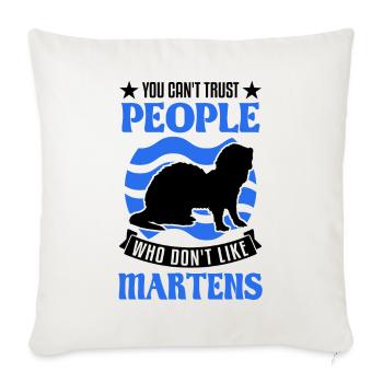 Martre Cadeau Vison Blaireau Martre - Housse de coussin décorative 45 x 45 cm - blanc nature - Devant