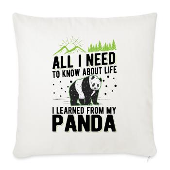 Panda Gift Bamboo Panda Bear - Sofa pillowcase 17,3'' x 17,3'' (45 x 45 cm) - natural white - Front