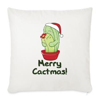 Merry Cactma's Funny Cacti Plants Wordplay - Sofa pillowcase 17,3'' x 17,3'' (45 x 45 cm) - natural white - Front