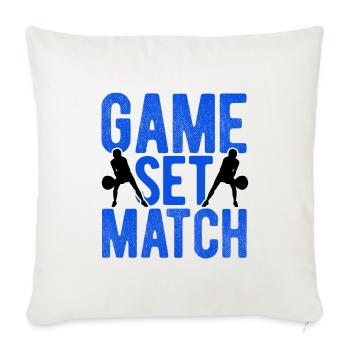 Tennisplatz Spruch Für Tennis - Sofakissenbezug 45 x 45 cm - Naturweiß  - Vorne