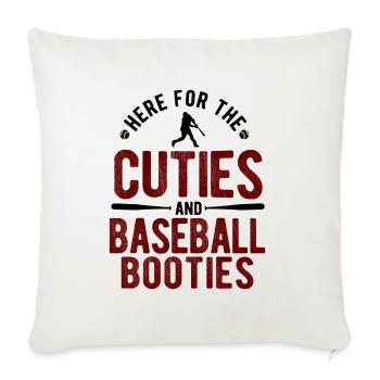 Baseball - Sofakissenbezug 45 x 45 cm - Naturweiß  - Vorne