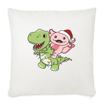 Axolotl Trex Christmas Snow Winter Animals - Sofa pillowcase 17,3'' x 17,3'' (45 x 45 cm) - natural white - Front