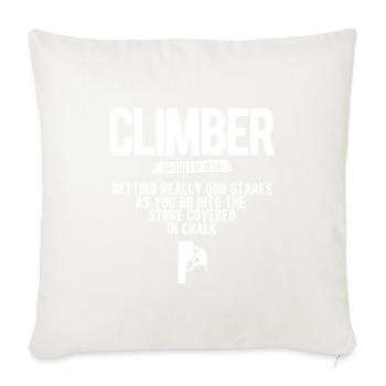 Klettern Bouldern - Sofakissenbezug 45 x 45 cm - Naturweiß  - Vorne