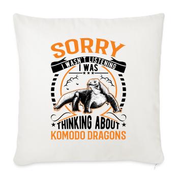 Komodo dragon Komodo dragon monitor Komodo dragon Komodo dragon - Sofa pillowcase 17,3'' x 17,3'' (45 x 45 cm) - natural white - Front