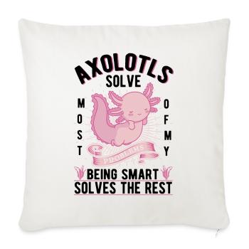 Axolotl Cadeau Amphibien à queue - Housse de coussin décorative 45 x 45 cm - blanc nature - Devant
