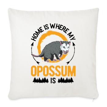 Home is where my opossum is Possum - Sofa pillowcase 17,3'' x 17,3'' (45 x 45 cm) - natural white - Front